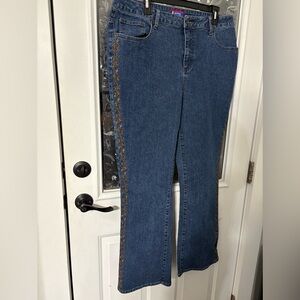 Westport Blue Jeans with Gold Embroidery